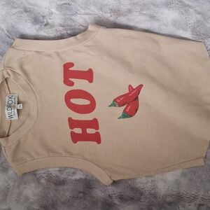 Original Wildfox Vintage Hot Spicey Tank Top Raw Hem Summer Cropped Top